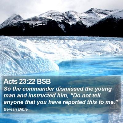 Acts 23:22 BSB Bible Verse Image