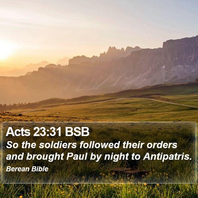 Acts 23:31 BSB Bible Verse Image