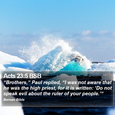 Acts 23:5 BSB Bible Verse Image