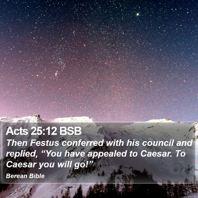 Acts 25:12 BSB Bible Verse Image