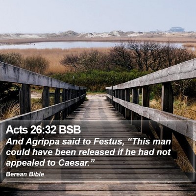 Acts 26:32 BSB Bible Verse Image