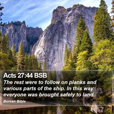 Acts 27:44 BSB Bible Verse Image