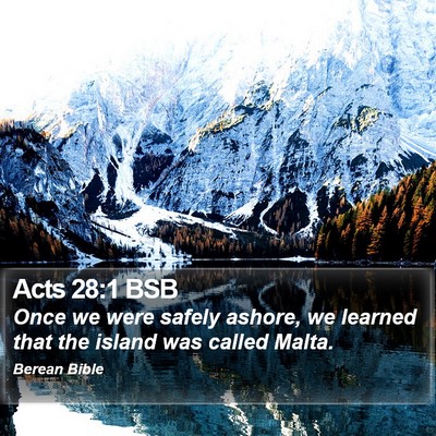 Acts 28:1 BSB Bible Verse Image