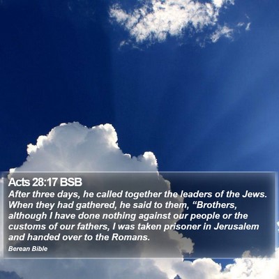 Acts 28:17 BSB Bible Verse Image
