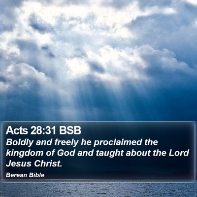 Acts 28:31 BSB Bible Verse Image