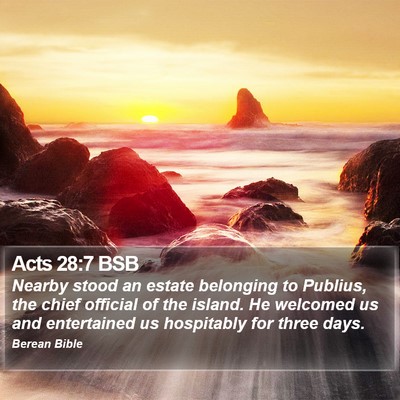 Acts 28:7 BSB Bible Verse Image