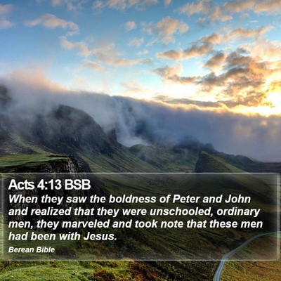 Acts 4:13 BSB Bible Verse Image