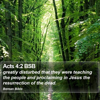 Acts 4:2 BSB Bible Verse Image
