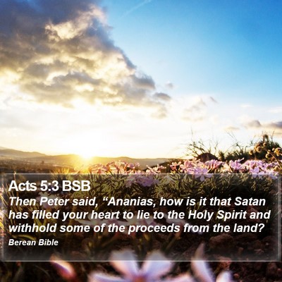 Acts 5:3 BSB Bible Verse Image