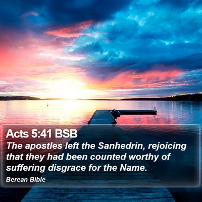 Acts 5:41 BSB Bible Verse Image