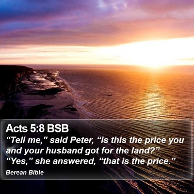 Acts 5:8 BSB Bible Verse Image