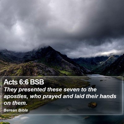 Acts 6:6 BSB Bible Verse Image