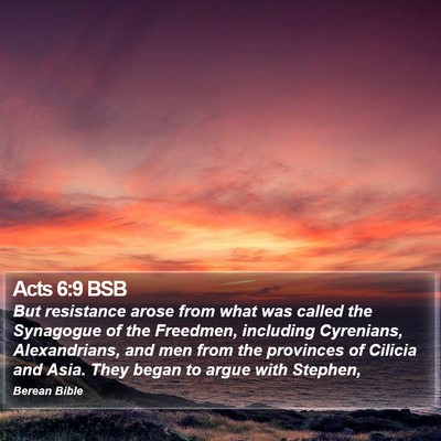 Acts 6:9 BSB Bible Verse Image