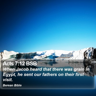 Acts 7:12 BSB Bible Verse Image