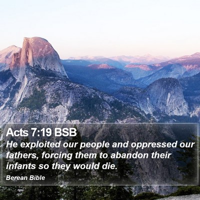 Acts 7:19 BSB Bible Verse Image