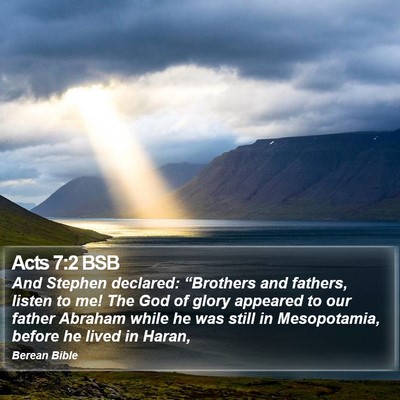 Acts 7:2 BSB Bible Verse Image