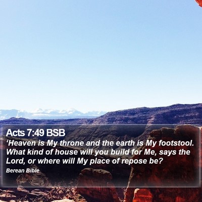 Acts 7:49 BSB Bible Verse Image
