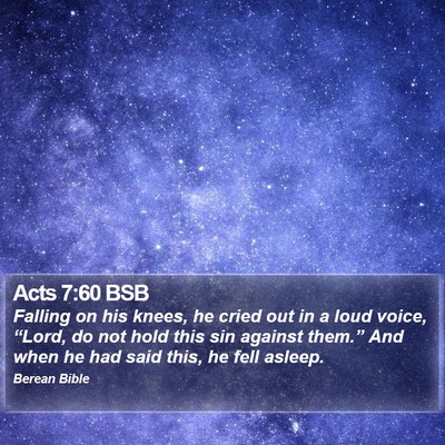 Acts 7:60 BSB Bible Verse Image