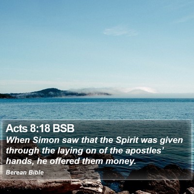 Acts 8:18 BSB Bible Verse Image