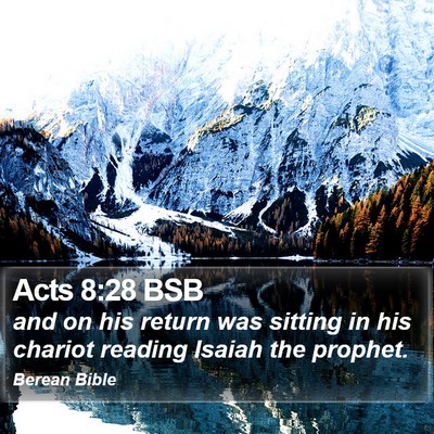 Acts 8:28 BSB Bible Verse Image