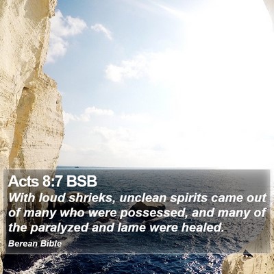 Acts 8:7 BSB Bible Verse Image