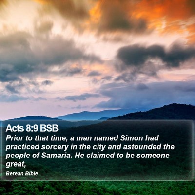 Acts 8:9 BSB Bible Verse Image