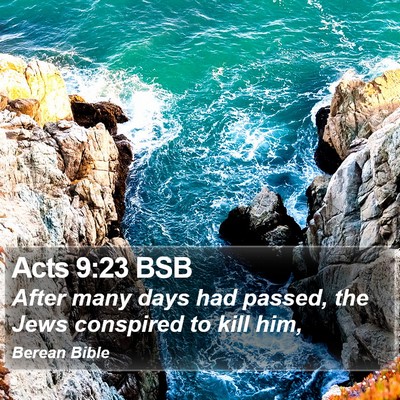 Acts 9:23 BSB Bible Verse Image