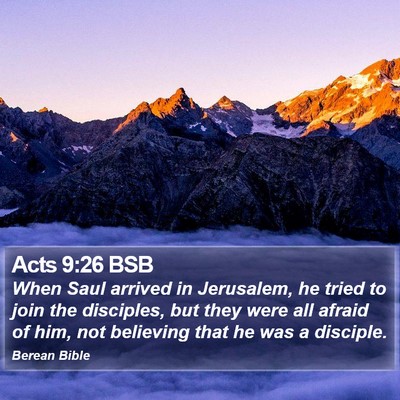 Acts 9:26 BSB Bible Verse Image
