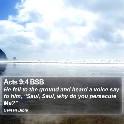 Acts 9:4 BSB Bible Verse Image