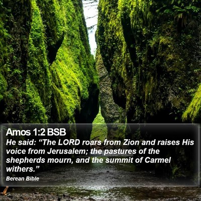 Amos 1:2 BSB Bible Verse Image