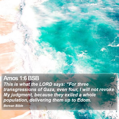 Amos 1:6 BSB Bible Verse Image