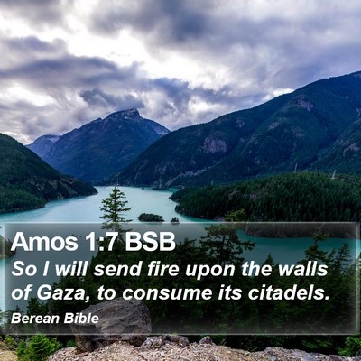 Amos 1:7 BSB Bible Verse Image