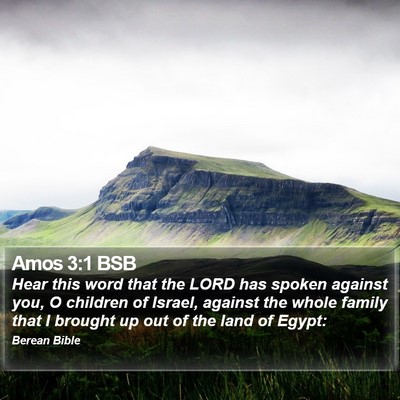 Amos 3:1 BSB Bible Verse Image