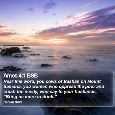 Amos 4:1 BSB Bible Verse Image
