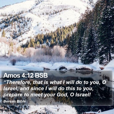 Amos 4:12 BSB Bible Verse Image