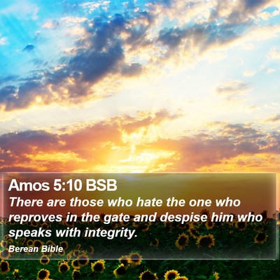 Amos 5:10 BSB Bible Verse Image