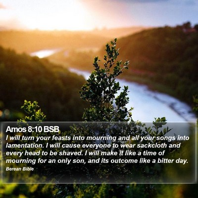 Amos 8:10 BSB Bible Verse Image