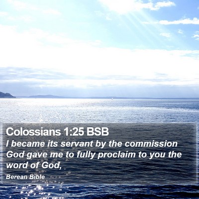 Colossians 1:25 BSB Bible Verse Image