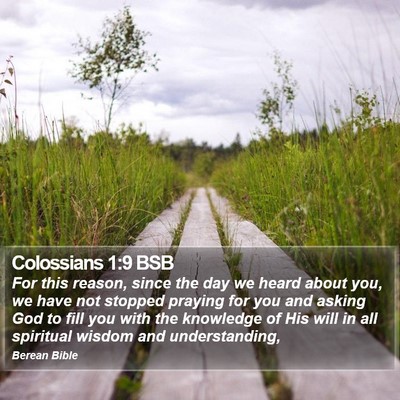 Colossians 1:9 BSB Bible Verse Image