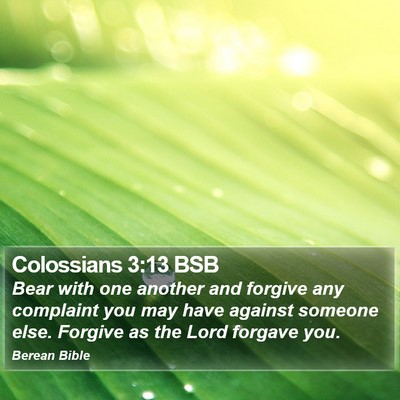 Colossians 3:13 BSB Bible Verse Image