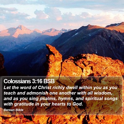 Colossians 3:16 BSB Bible Verse Image