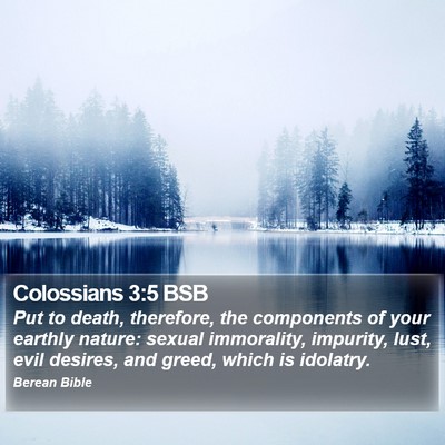 Colossians 3:5 BSB Bible Verse Image