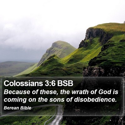 Colossians 3:6 BSB Bible Verse Image
