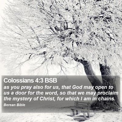 Colossians 4:3 BSB Bible Verse Image