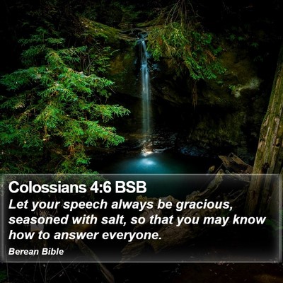 Colossians 4:6 BSB Bible Verse Image