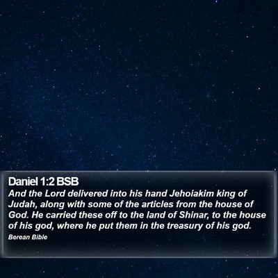 Daniel 1:2 BSB Bible Verse Image