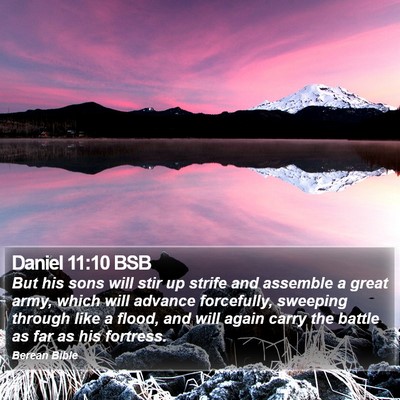 Daniel 11:10 BSB Bible Verse Image