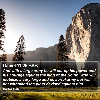 Daniel 11:25 BSB Bible Verse Image