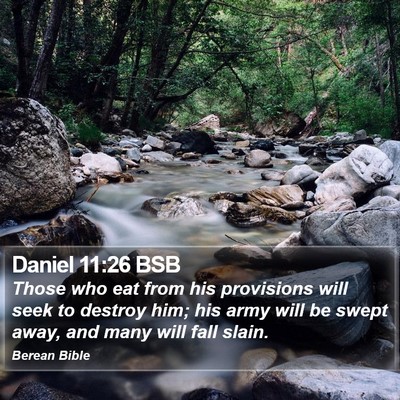 Daniel 11:26 BSB Bible Verse Image