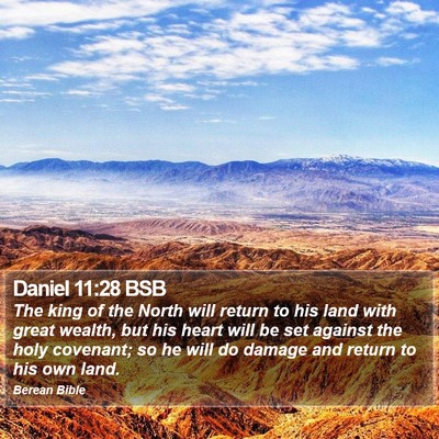 Daniel 11:28 BSB Bible Verse Image